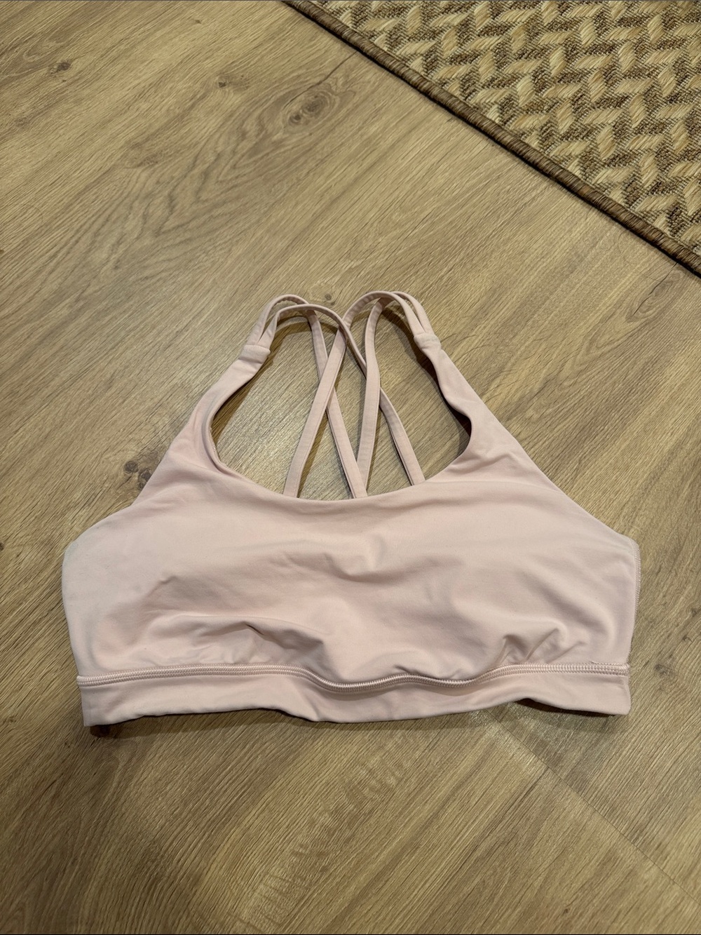 Lululemon Energy Light Pink Strappy Sports Bra